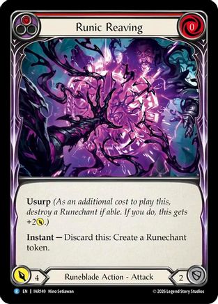 Runic Reaving (Red) (IAR149) - Usurp the Shadow Throne Rainbow Foil