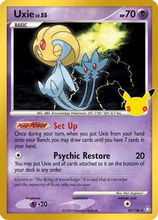 Uxie 43 - ME 30th Celebration Classic Collection Holofoil