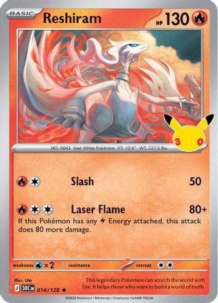 Reshiram 14 - ME 30th Celebration Holofoil