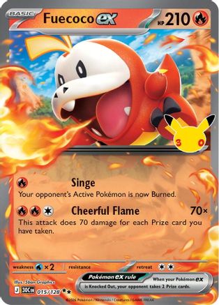 Fuecoco ex - 015/128 15 - ME 30th Celebration Holofoil