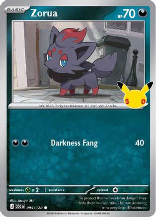 Zorua 95 - ME 30th Celebration Holofoil