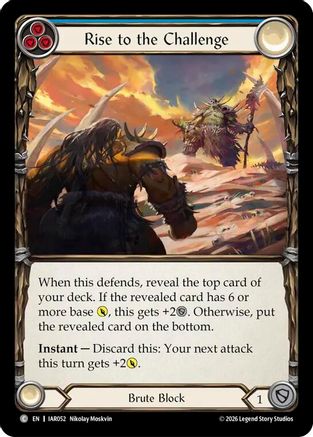 Rise to the Challenge (Blue) (IAR052) - Usurp the Shadow Throne Rainbow Foil