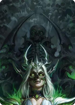 Malice, Domina of the Dead // Levia, Shadowborn Abomination Double Sided Art Card (Top Center) - GEM Pack 6