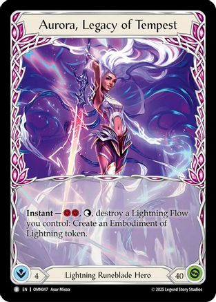 Aurora, Legacy of Tempest // Aurora, Emissary of Lightning (OMN047) - Omens of the Third Age