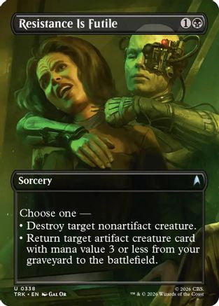 Resistance Is Futile (Borderless) (TRK-338) - Star Trek Foil