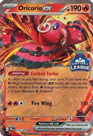 Oricorio ex - 018/094 (Great Ball League) 18 - Southeast Asia Exclusives Holofoil
