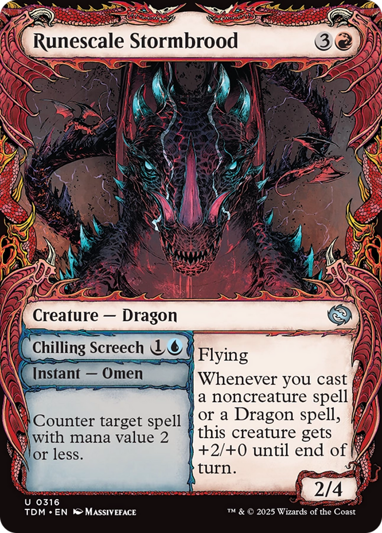 Runescale Stormbrood (Showcase) (TDM-316) - Tarkir: Dragonstorm Foil