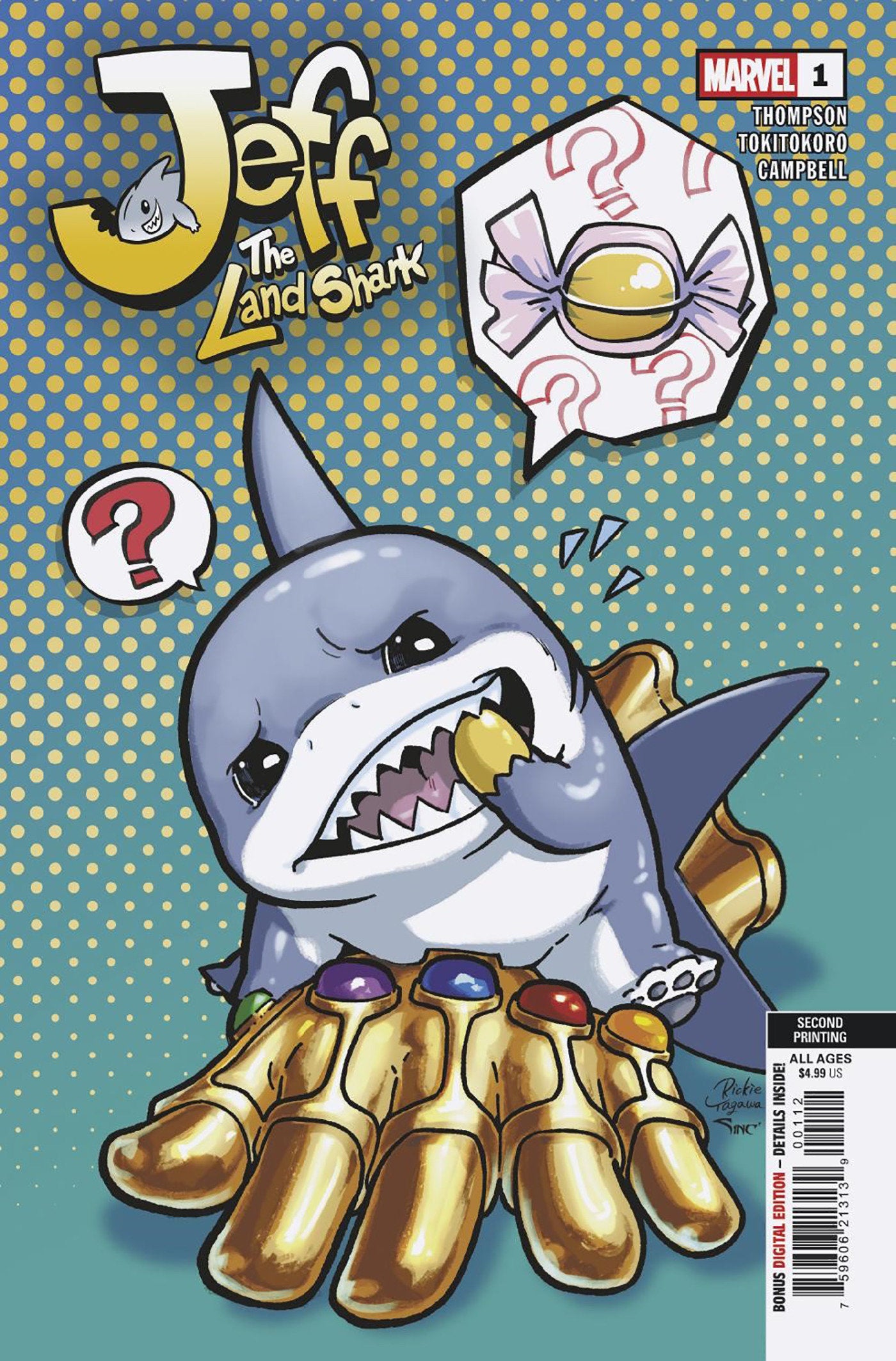 Jeff The Land Shark #1 Rickie Yagawa 2 Nd Printing Variant