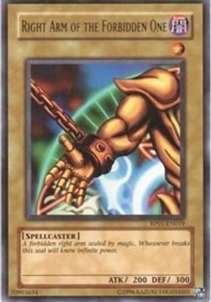 Right Arm of the Forbidden One [RP01-EN019] Rare