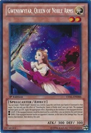 Gwenhwyfar, Queen of Noble Arms [LVAL-EN086] Secret Rare