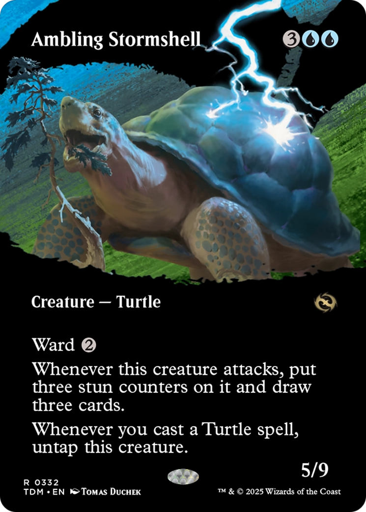 Ambling Stormshell (Borderless) (TDM-332) - Tarkir: Dragonstorm Foil