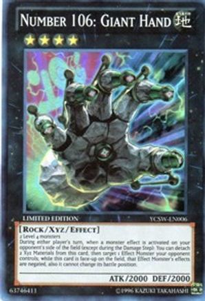 Number 106: Giant Hand [YCSW-EN006] Super Rare