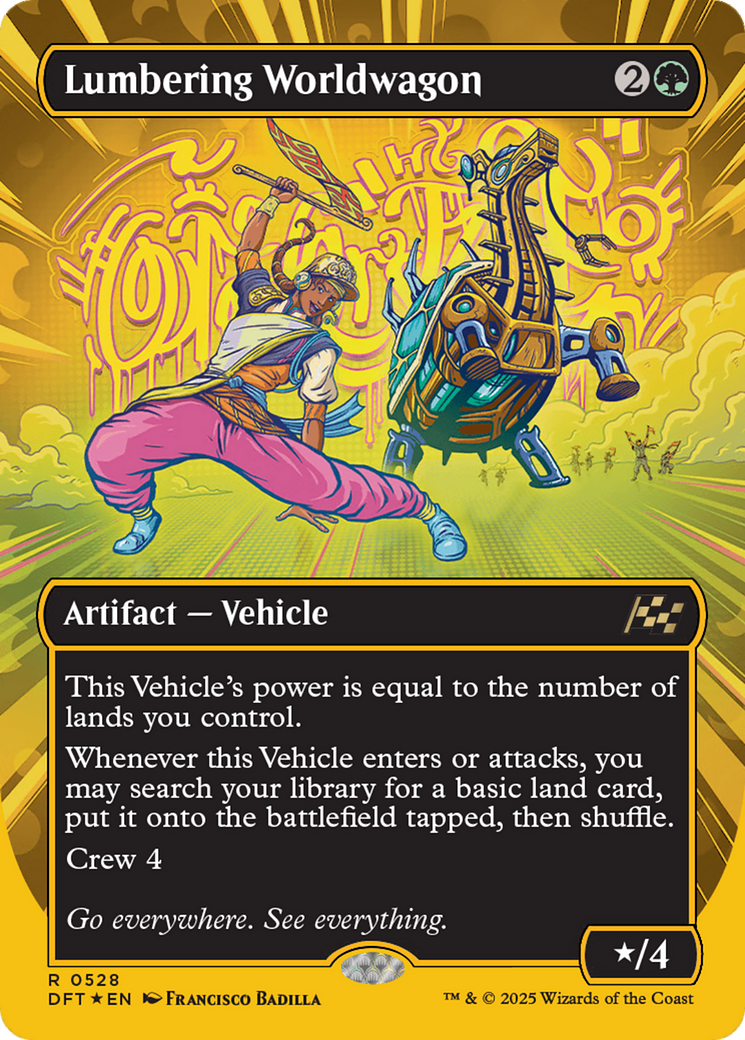Lumbering Worldwagon (Borderless) (First-Place Foil) (-528) - Aetherdrift