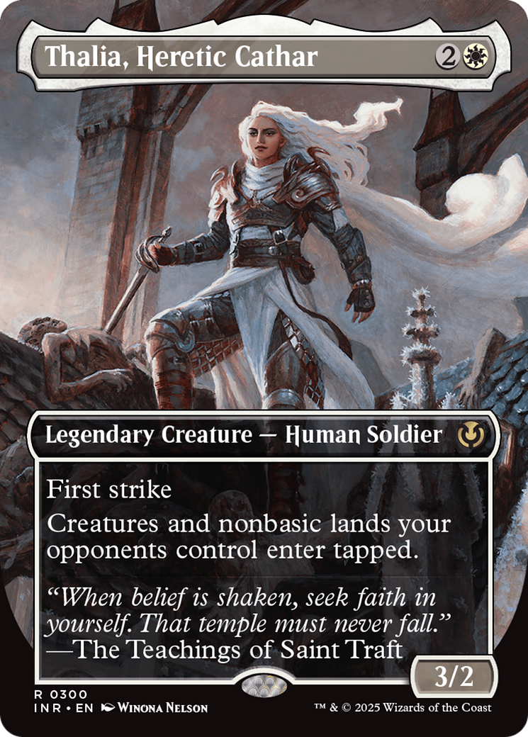 Thalia, Heretic Cathar (borderless) (-300) - Innistrad Remastered