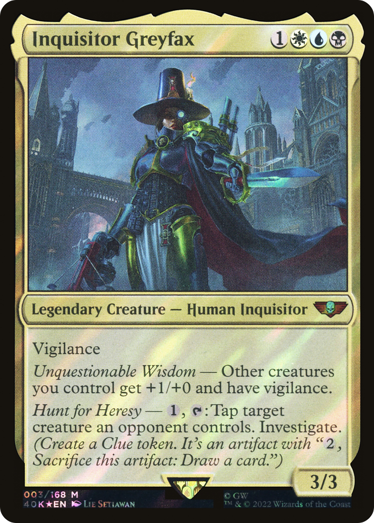 Inquisitor Greyfax (Surge Foil) [Universes Beyond: Warhammer 40,000]
