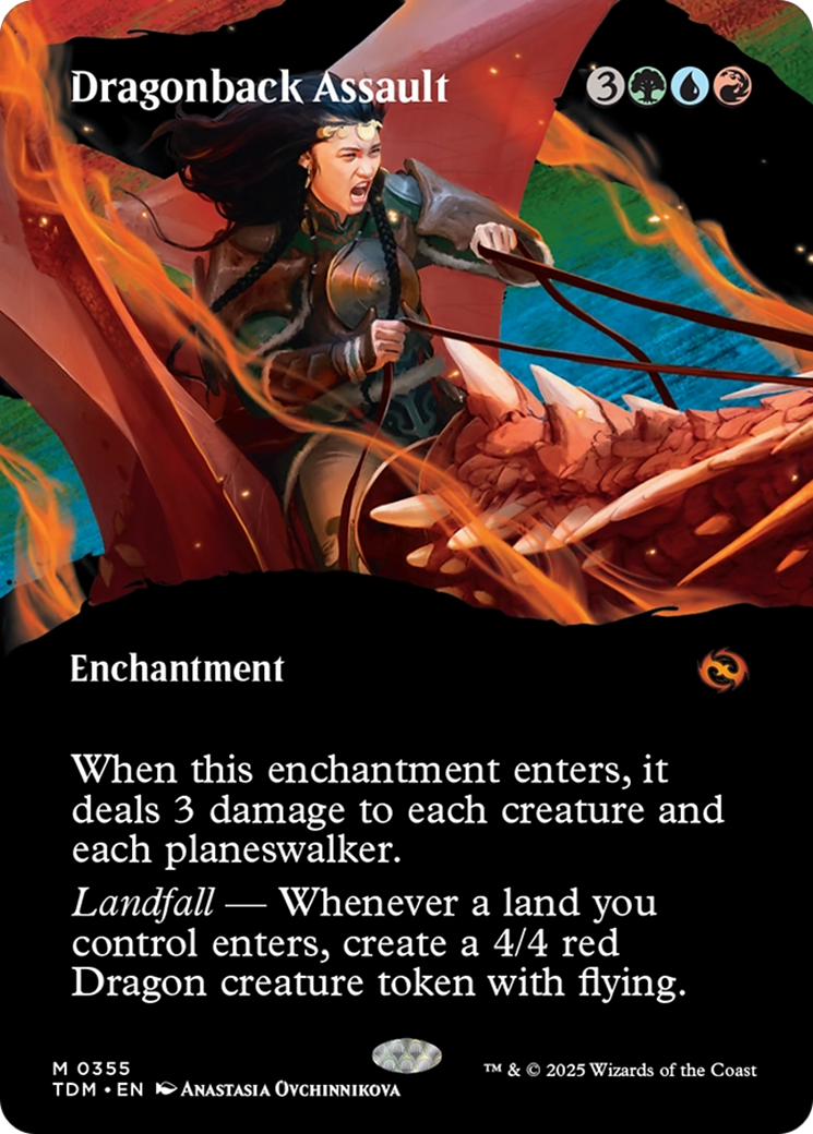 Dragonback Assault (Borderless) (TDM-355) - Tarkir: Dragonstorm Foil
