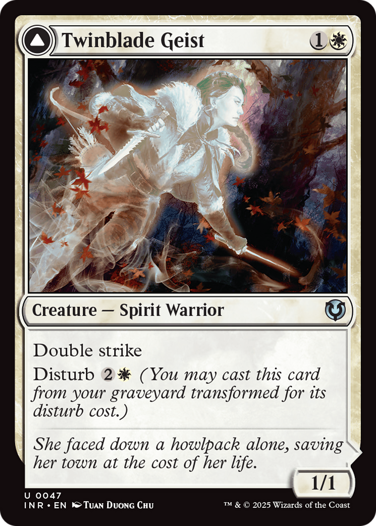 Twinblade Geist // Twinblade Invocation (INR-047) - Innistrad Remastered