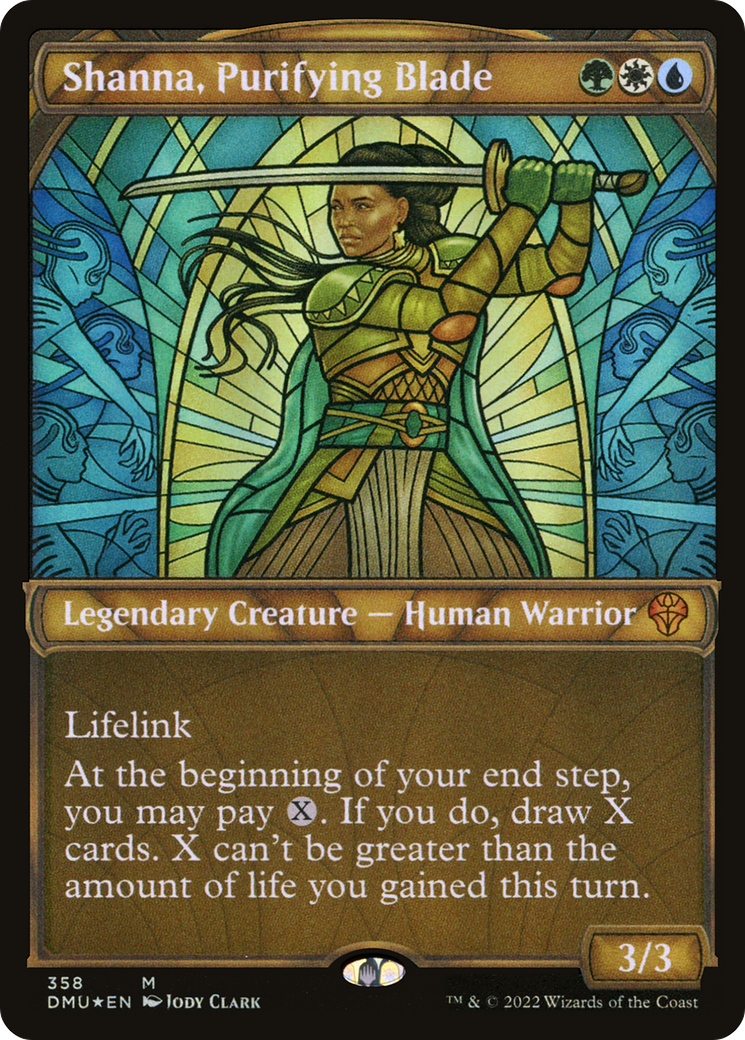 Shanna, Purifying Blade (Showcase Textured) [Dominaria United]
