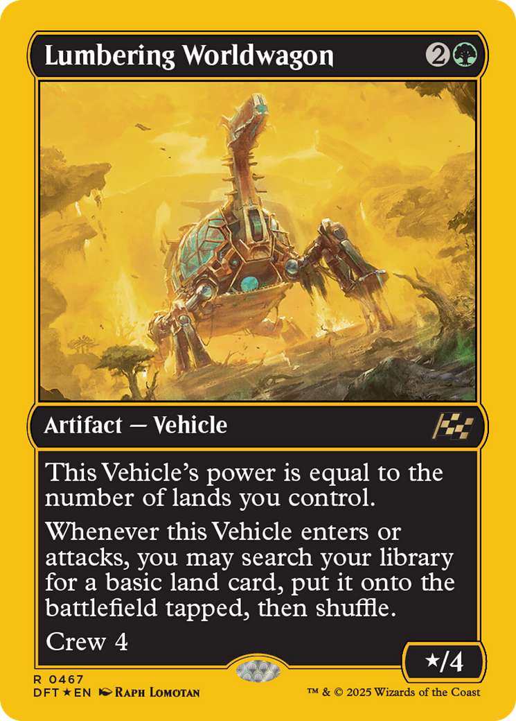 Lumbering Worldwagon (First-Place Foil) (-467) - Aetherdrift