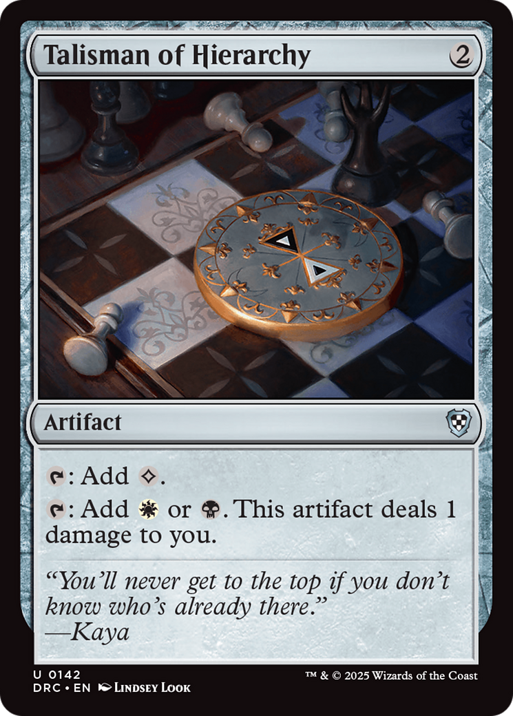 Talisman of Hierarchy (-142) - Commander: Aetherdrift