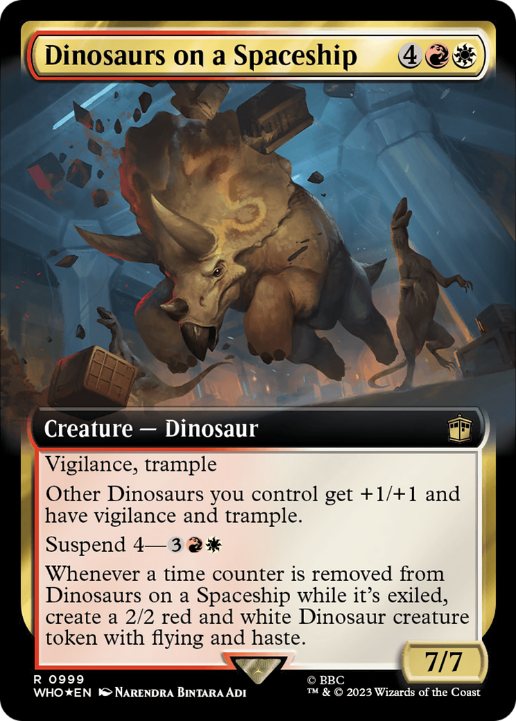 Dinosaurs on a Spaceship (Extended Art) (Surge Foil) [Doctor Who]