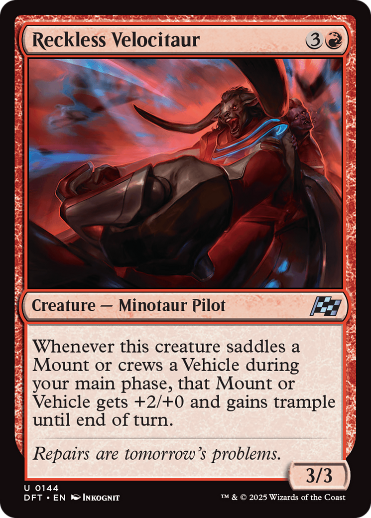 Reckless Velocitaur (-144) - Aetherdrift Foil