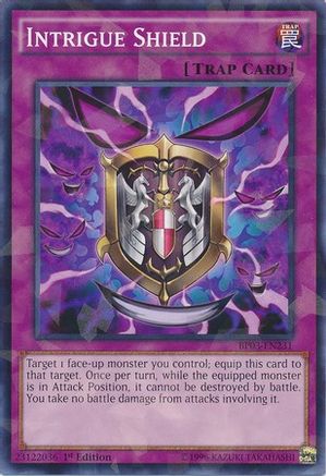 Intrigue Shield [BP03-EN231] Shatterfoil Rare