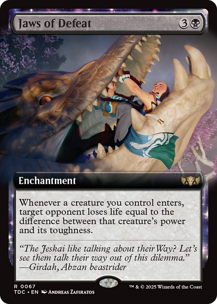 Jaws of Defeat (Extended Art) (TDC-067) - Commander: Tarkir: Dragonstorm