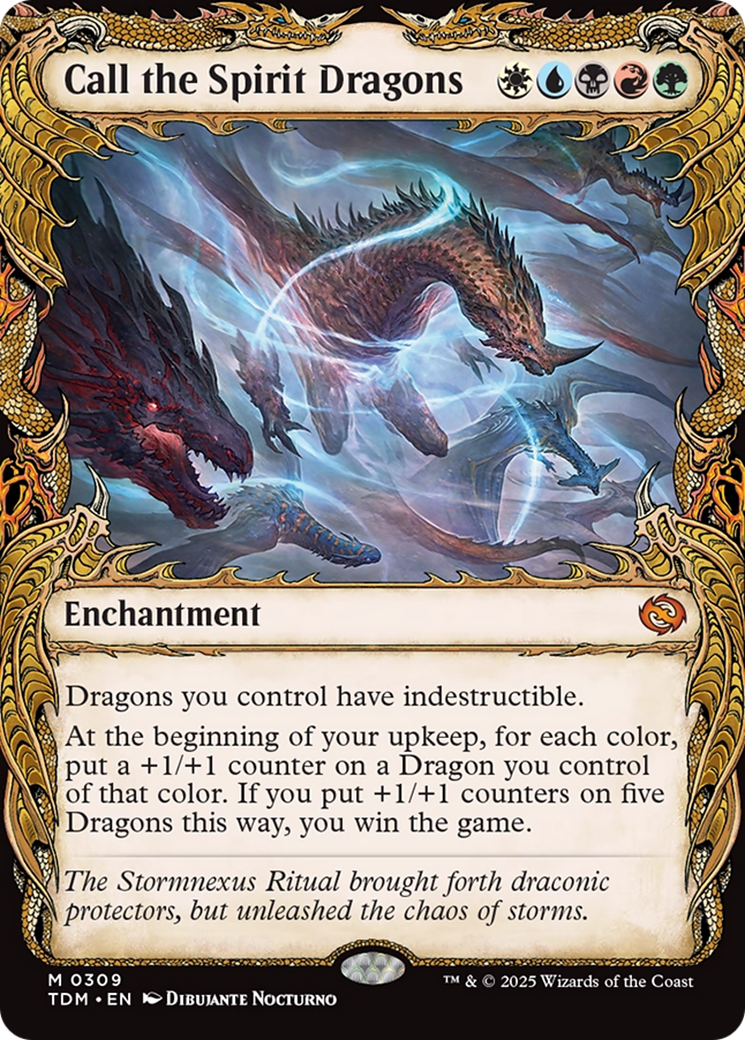 Call the Spirit Dragons (Showcase) (TDM-309) - Tarkir: Dragonstorm Foil