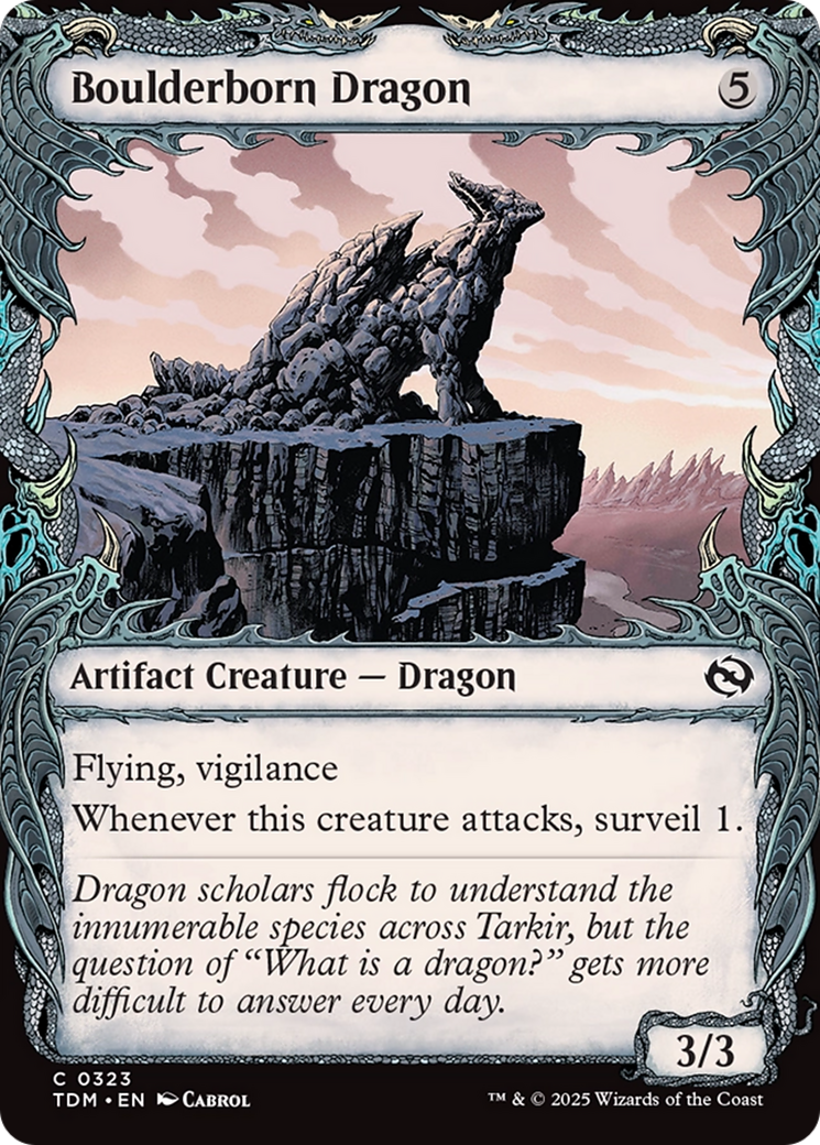 Boulderborn Dragon (Showcase) (TDM-323) - Tarkir: Dragonstorm Foil