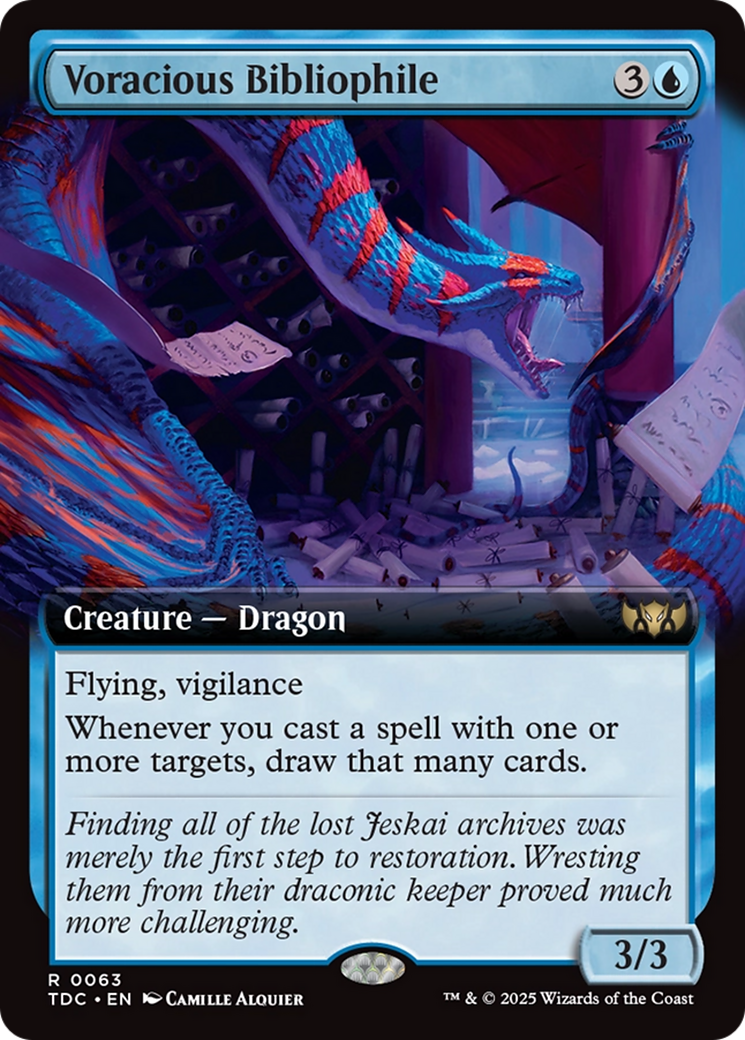Voracious Bibliophile (Extended Art) (TDC-063) - Commander: Tarkir: Dragonstorm