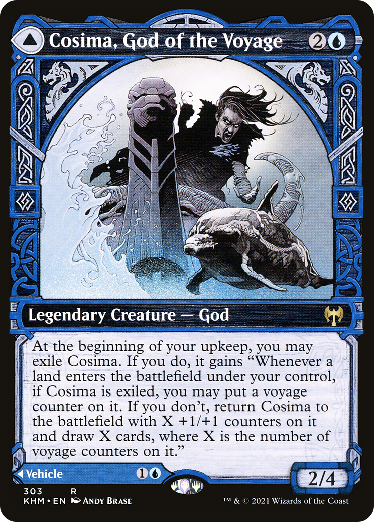 Cosima, God of the Voyage // The Omenkeel (Showcase) [Kaldheim]