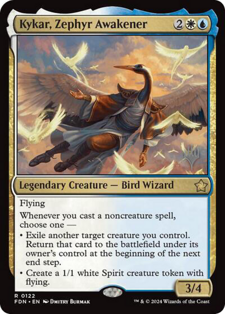Kykar, Zephyr Awakener (PPDFT-122) - Promo Pack: Aetherdrift Foil