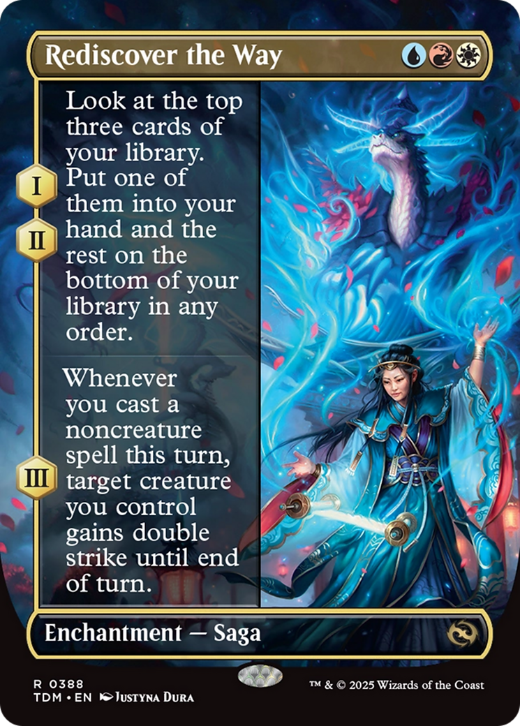 Rediscover the Way (Borderless) (TDM-388) - Tarkir: Dragonstorm Foil