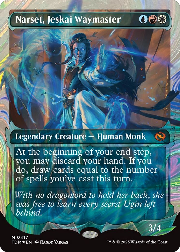 Narset, Jeskai Waymaster (Showcase) (Halo Foil) (TDM-417) - Tarkir: Dragonstorm Foil