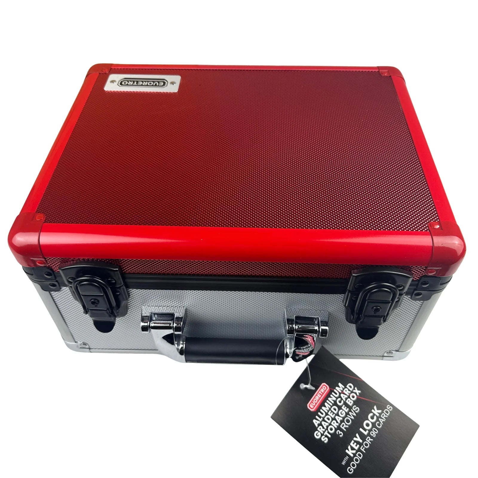 EVORETRO Graded Case with Key System - 3 Row Red/Silver