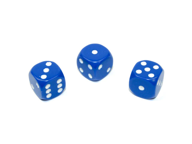 CHESSEX - 36D6 - OPAQUE - BLUE/WHITE