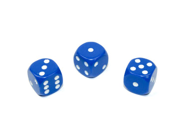 CHESSEX - 36D6 - OPAQUE - BLUE/WHITE