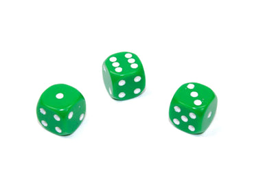 CHESSEX - 36D6 - OPAQUE - GREEN/WHITE