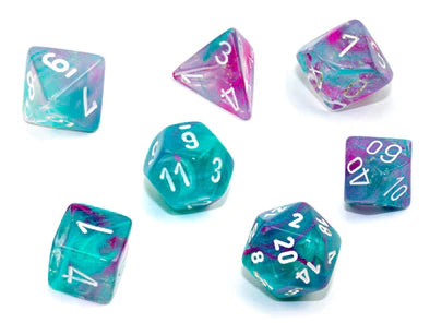 Chessex - 7 Piece - Nebula Wisteria/White