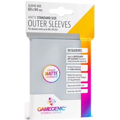 Gamegenic - Sleeves - Outer Matte Standard Size - 50ct