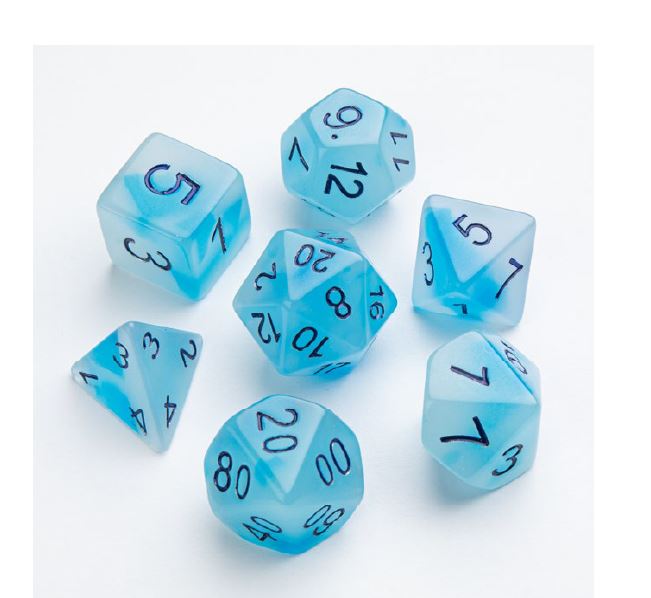 Gamegenic - 7pc Dice Set Glow Series Icy Crumbs