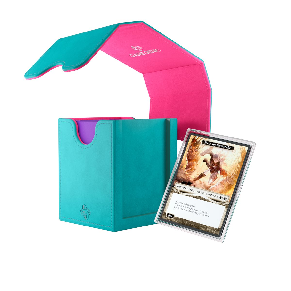 GameGenic - Deck Box: Squire Plus XL Teal / Pink (100ct)