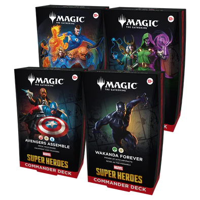 MTG - Universes Beyond: Marvel Super Heroes - Commander Deck - Set of 4 (Pre-Order)