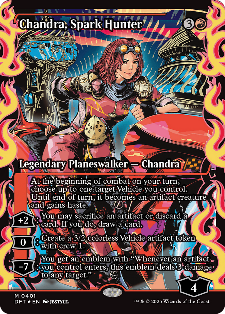 Chandra, Spark Hunter (Showcase) (-401) - Aetherdrift Foil