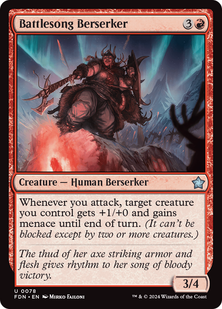 Battlesong Berserker (FDN-078) - Foundations Foil