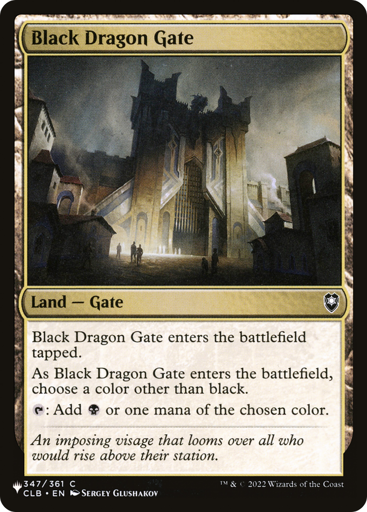 Black Dragon Gate (-347) - The List Reprints