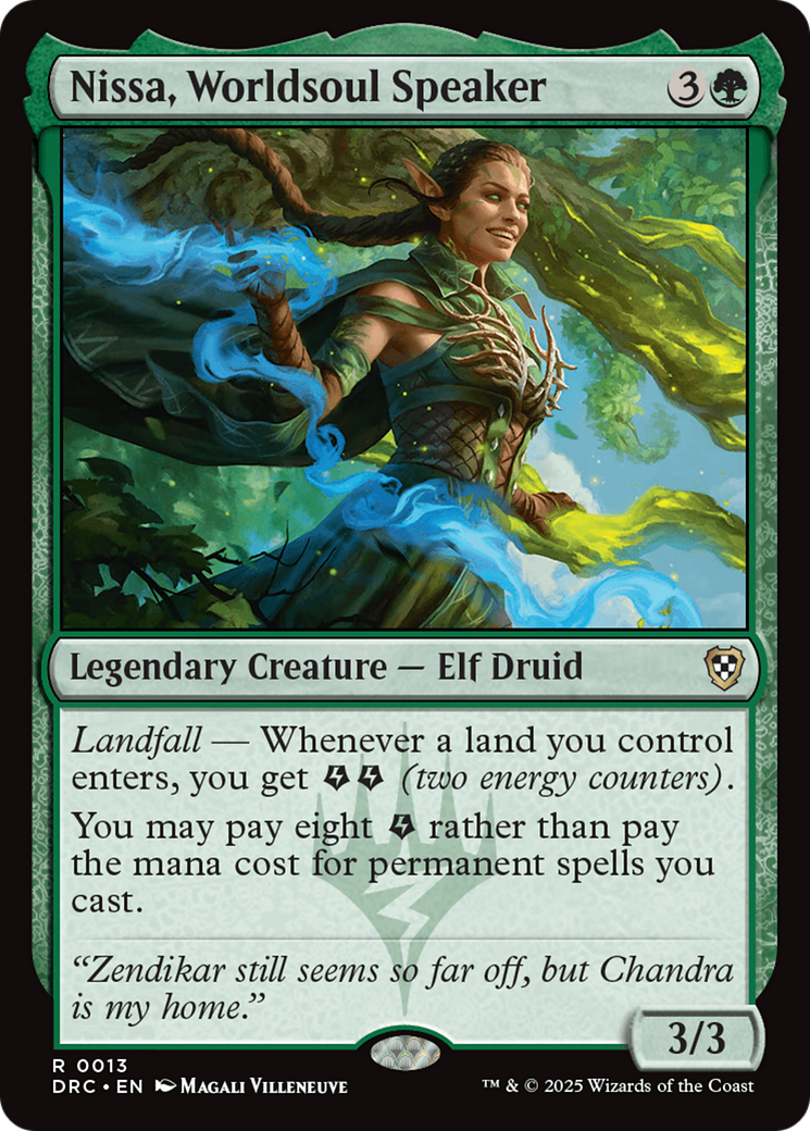 Nissa, Worldsoul Speaker (-013) - Commander: Aetherdrift