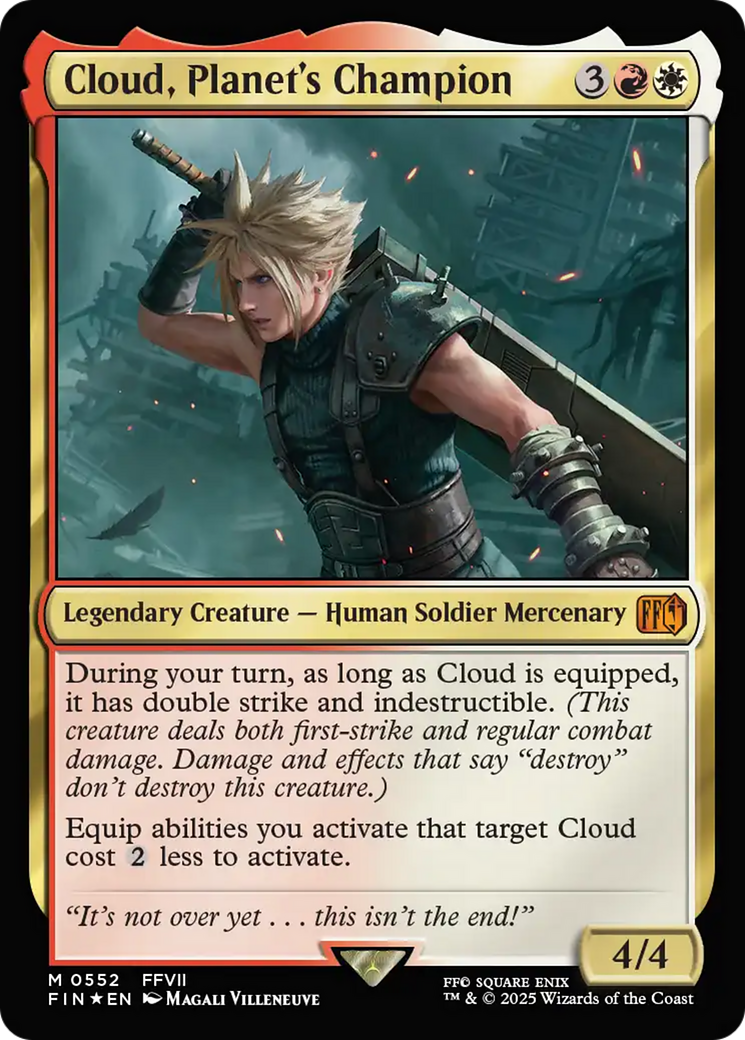 Cloud. Planet's Champion (FIN-552) - Universes Beyond: FINAL FANTASY Foil