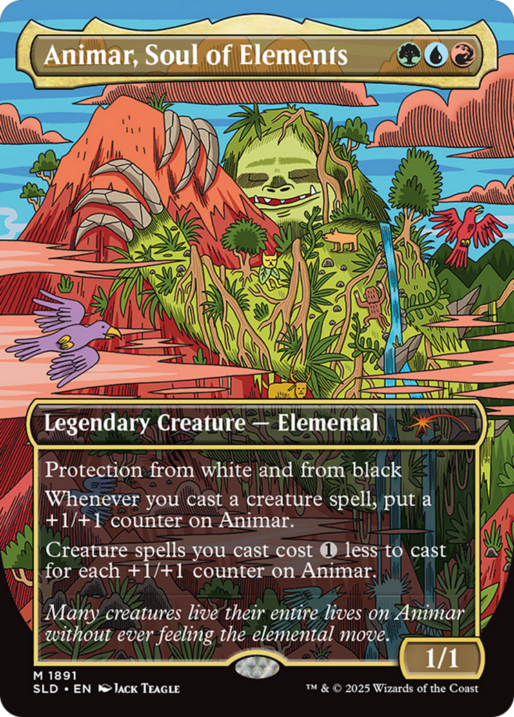 Animar, Soul of Elements (Rainbow Foil) (SLD-1891) - Secret Lair Drop Series